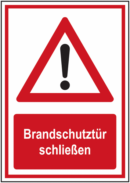 Brandschutztür schließen - Design Brandschutz-Kombi-Schilder
