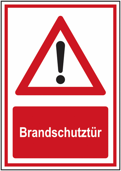 Brandschutztür - Design Brandschutz-Kombi-Schilder