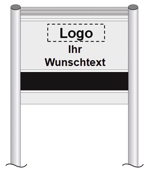 Paneel-Außenaufsteller, Text / Logo nach Wunsch