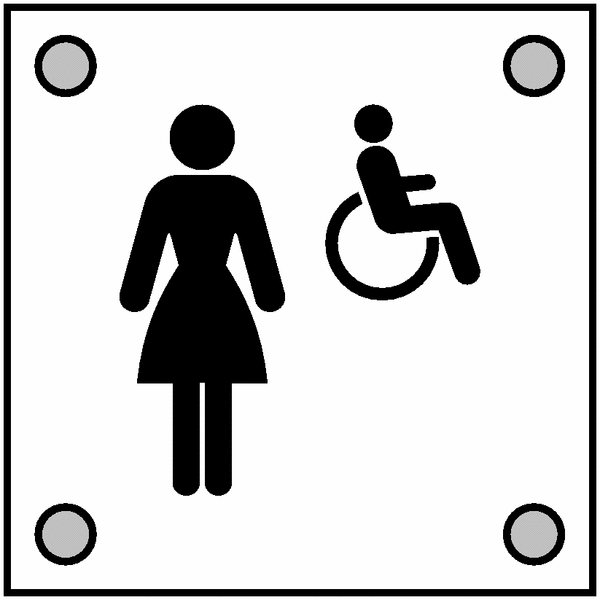 Damen WC Rollstuhlfahrer - ELEGANCE Piktogrammschilder