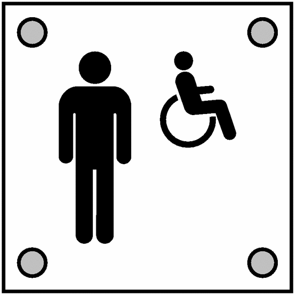 Herren WC Rollstuhlfahrer - ELEGANCE Piktogrammschilder