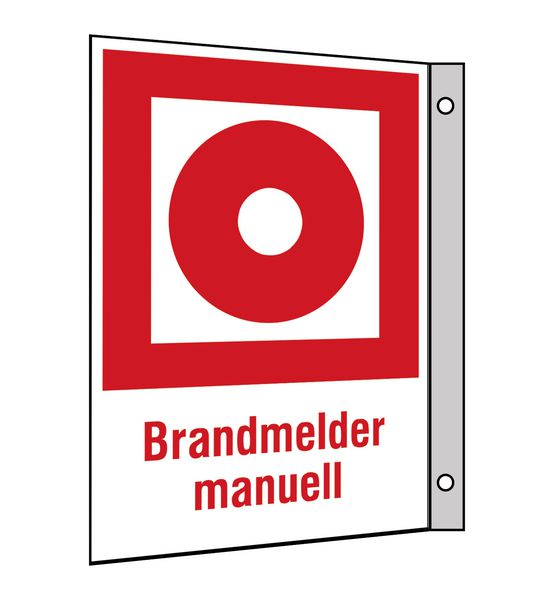 Brandschutzzeichen-Kombi-Schilder "Brandmelder, manuell"