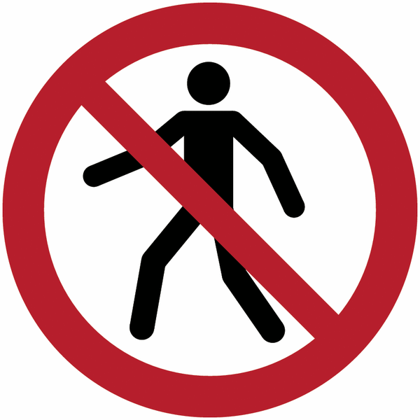 Antirutsch-Bodenmarkierung "Für Fußgänger verboten"