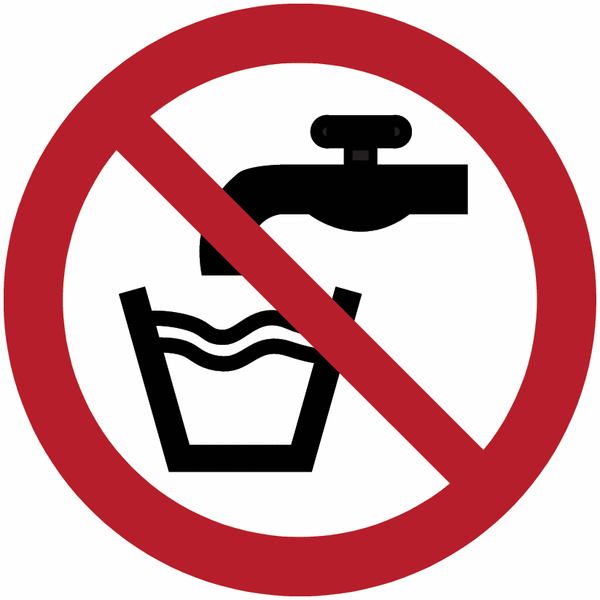 Verbotszeichen "Kein Trinkwasser" nach EN ISO 7010