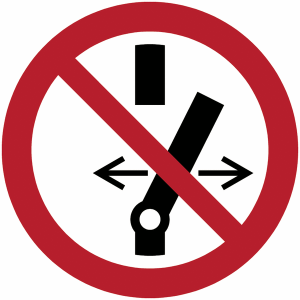 Verbotszeichen "Schalten verboten" nach EN ISO 7010