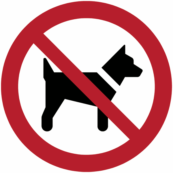 Verbotszeichen "Mitführen von Hunden verboten" nach EN ISO 7010