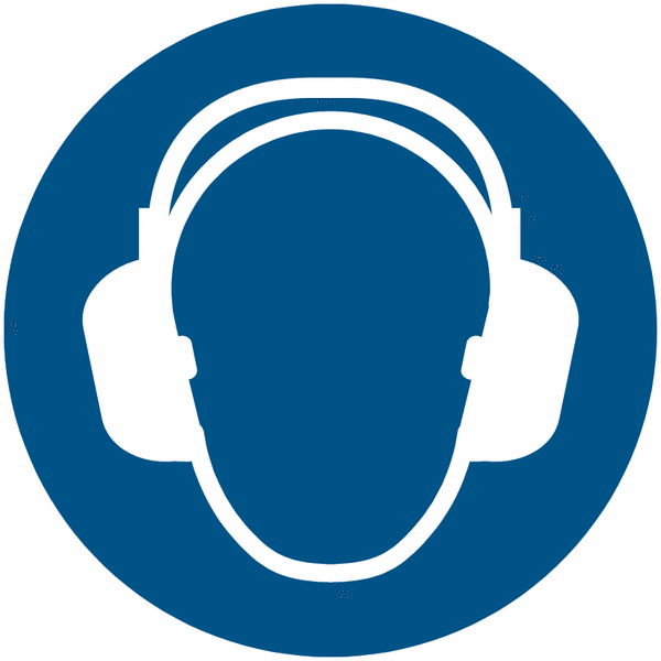 Gebotszeichen "Gehörschutz benutzen" nach EN ISO 7010