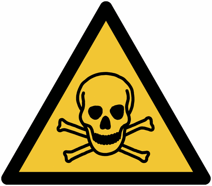 Warnzeichen "Warnung vor giftigen Stoffen" nach EN ISO 7010