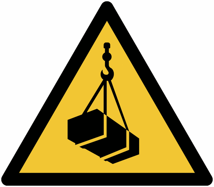Warnzeichen "Warnung vor schwebender Last", EN ISO 7010