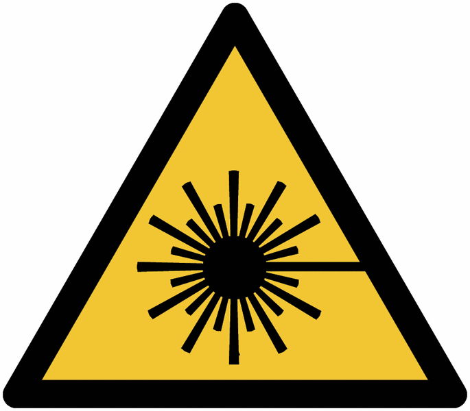 Warnzeichen "Warnung vor Laserstrahl", EN ISO 7010