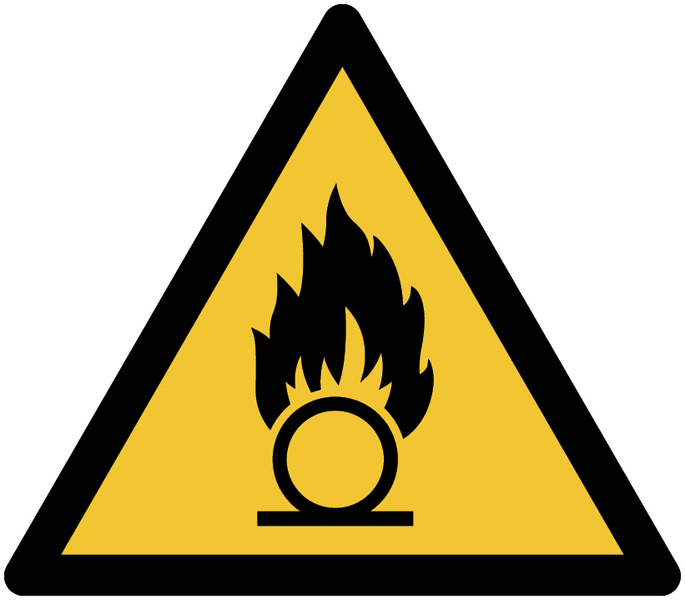 Warnzeichen "Warnung vor brandfördernden Stoffen", EN ISO 7010