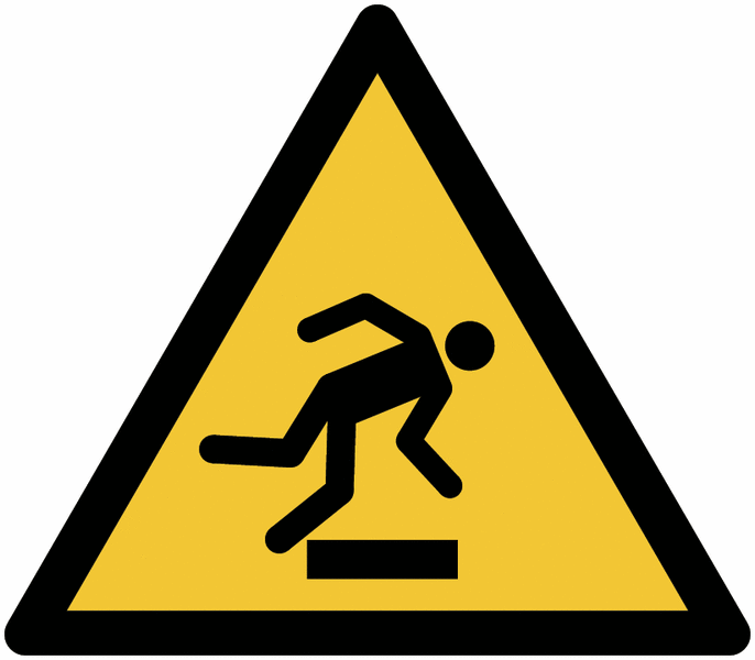 Warnzeichen "Warnung vor Hindernissen am Boden", EN ISO 7010