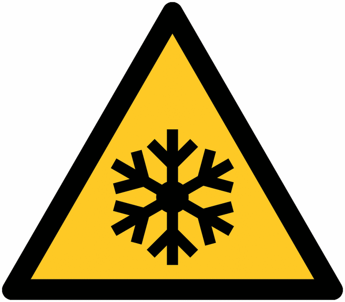 Warnzeichen "Warnung vor niedriger Temperatur / Frost", EN ISO 7010