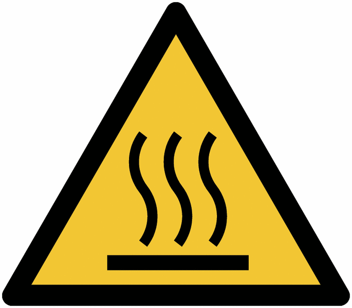 Warnzeichen "Warnung vor heißer Oberfläche", EN ISO 7010