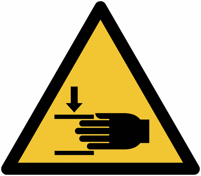 Warnzeichen "Warnung vor Handverletzungen", EN ISO 7010