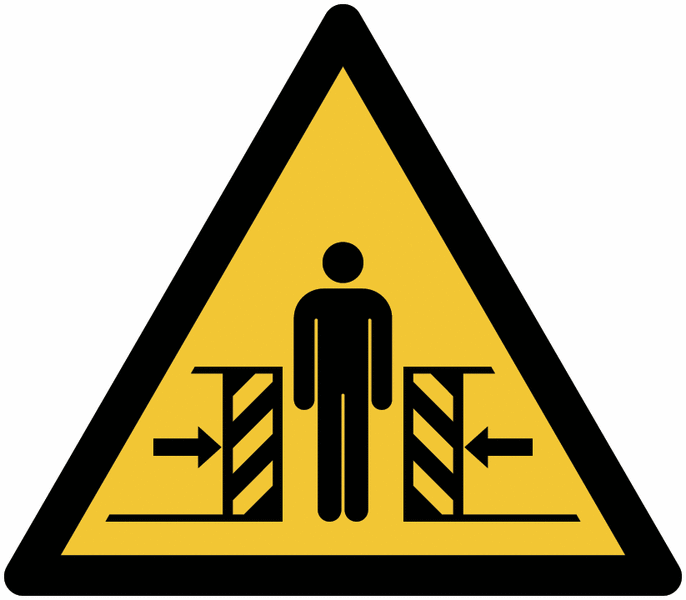 Warnzeichen "Warnung vor Quetschgefahr", EN ISO 7010