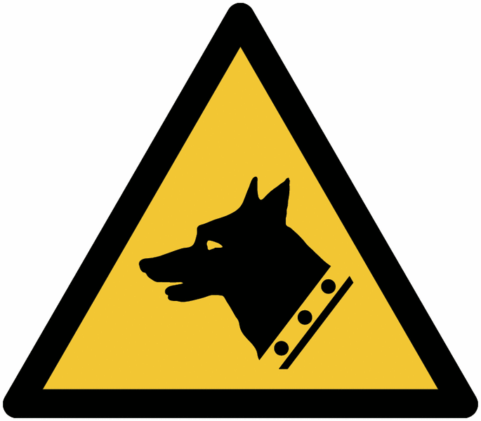Warnzeichen "Warnung vor Wachhund", EN ISO 7010