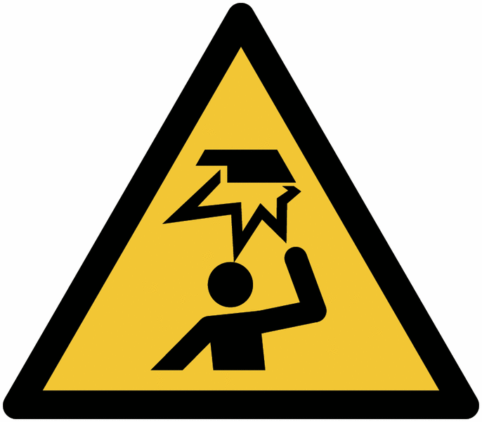 Warnzeichen "Warnung vor Hindernissen im Kopfbereich", EN ISO 7010