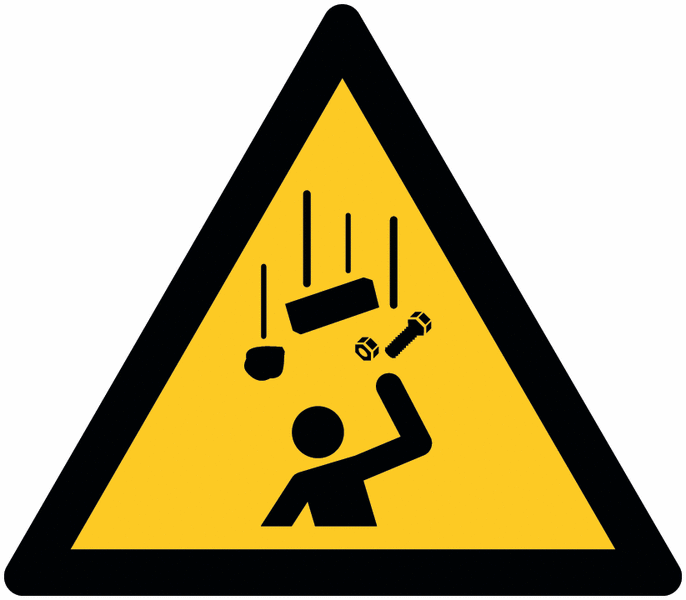 Warnung vor herabfallenden Gegenständen - Warnschilder, EN ISO 7010