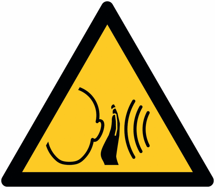 Warnung vor unvermittelt auftretendem lauten Geräusch - Warnschilder, EN ISO 7010