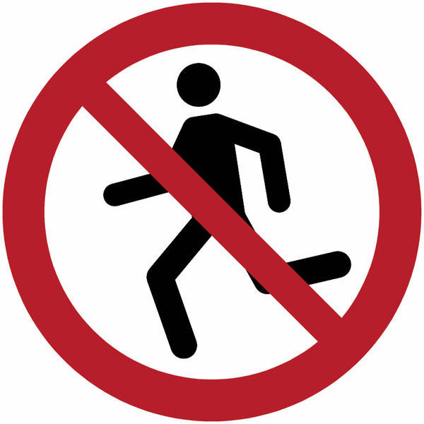 Verbotszeichen "Laufen verboten" nach EN ISO 7010