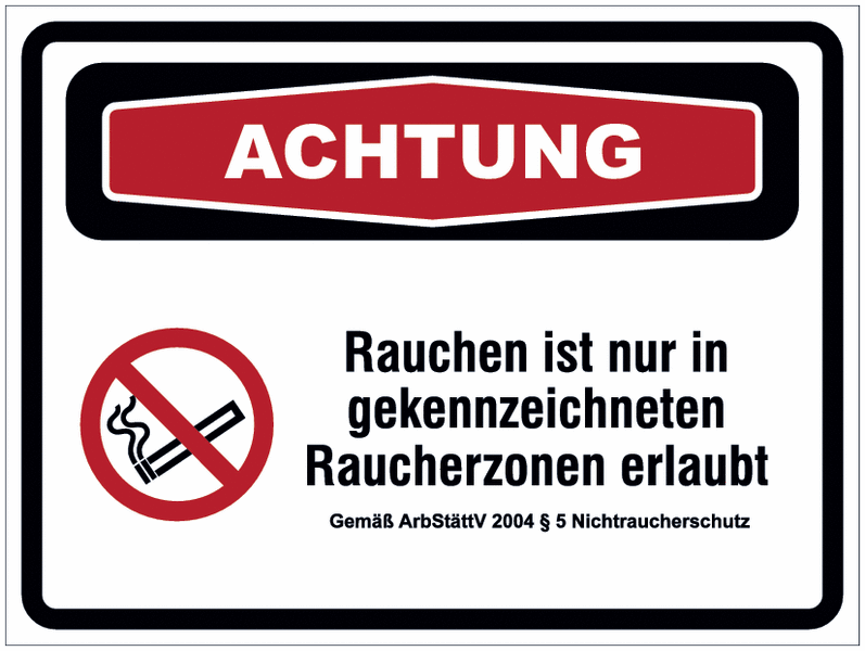 PREMIUM Focusschilder "Nichtraucherschutz", massiv