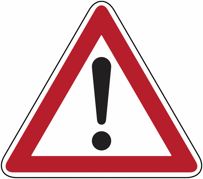 Gefahrstelle - Verkehrszeichen zur Bodenmarkierung, R10 nach DIN EN 16165
