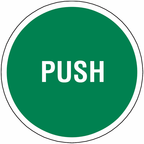 PUSH - RE-Move Hinweisschilder, rund, einseitig