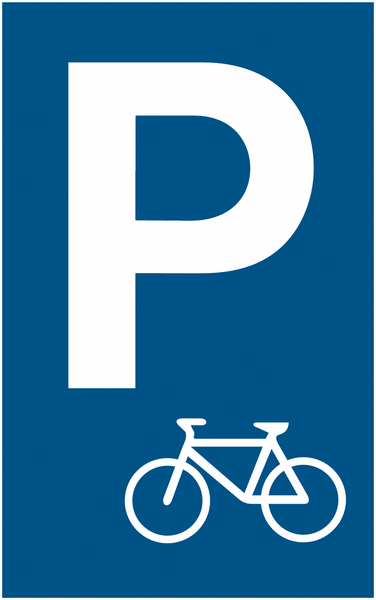 Fahrrad-Parkplatz - Parkgebotsschilder für Fahrräder