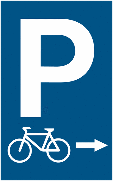 Fahrrad-Parkplatz rechts/links - Parkgebotsschilder für Fahrräder