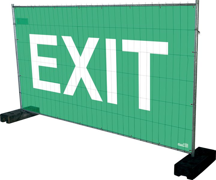 Exit - Notausgangsbanner im Großformat