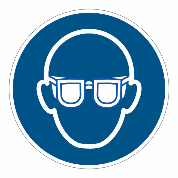 Augenschutz benutzen - Symbol-Schilder für Augen, Gehör- und Kopfschutz, EN ISO 7010