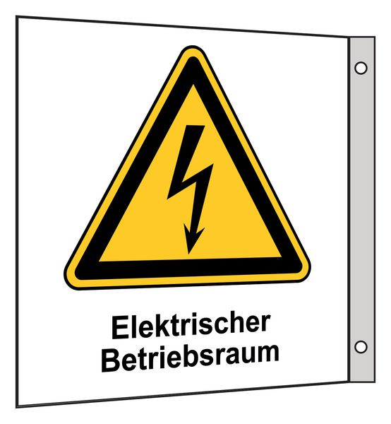 Elektrischer Betriebsraum - Fahnen- und Winkelschilder, Elektrotechnik