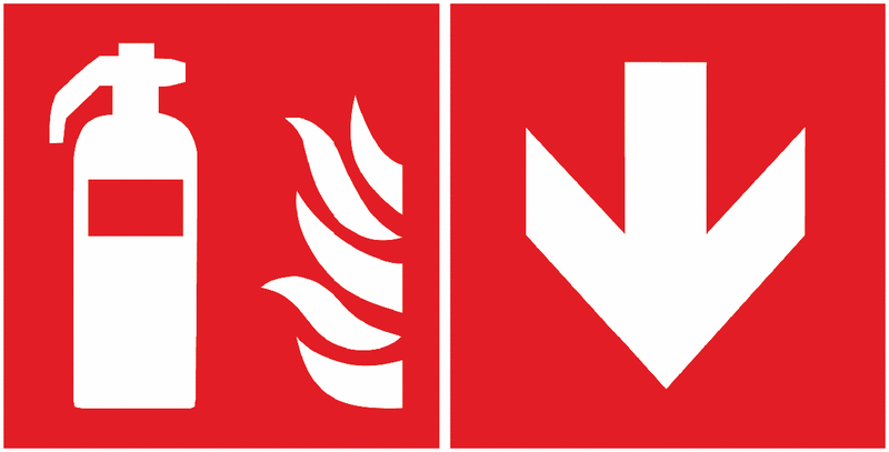 Feuerlöscher - Brandschutzzeichen-Markierbänder, EN ISO 7010