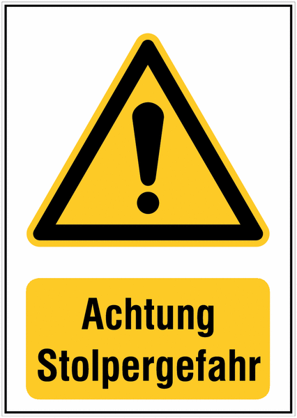 Warnung vor Hindernissen – Warnschilder für Stahlpfosten