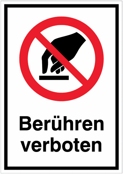 Berühren verboten - Schilder mit Sicherheitszeichen Elektrotechnik, magnetisch