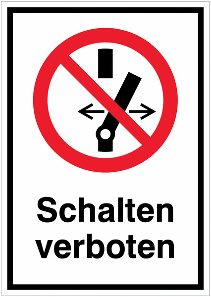 Schalten verboten - Schilder mit Sicherheitszeichen Elektrotechnik, magnetisch