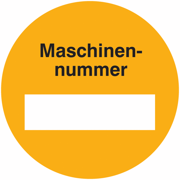 Maschinennummer - Etiketten zur Qualitätssicherung, fälschungssicher