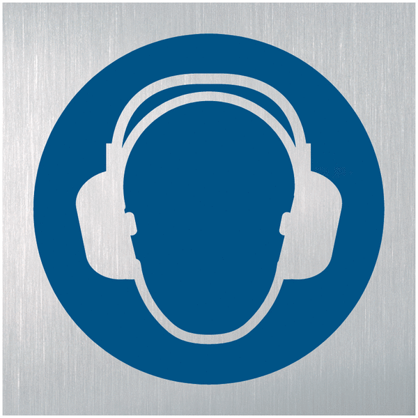 Gehörschutz benutzen - Maschinenkennzeichnung, EN ISO 7010