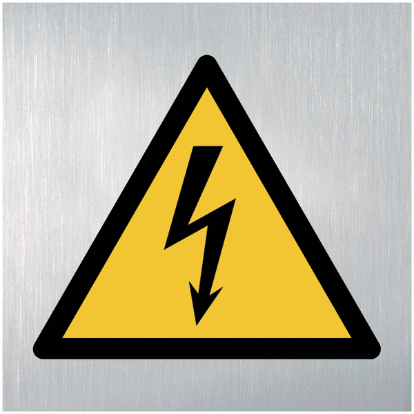 Warnung vor elektrischer Spannung - Maschinenkennzeichnung, EN ISO 7010