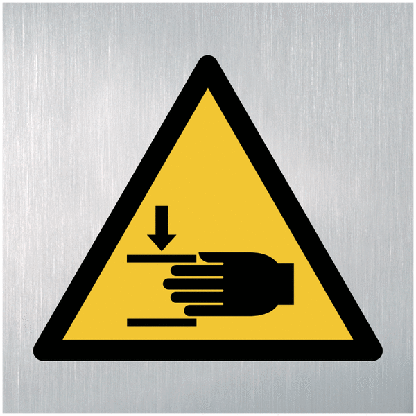 Warnung vor Handverletzungen - Maschinenkennzeichnung, EN ISO 7010