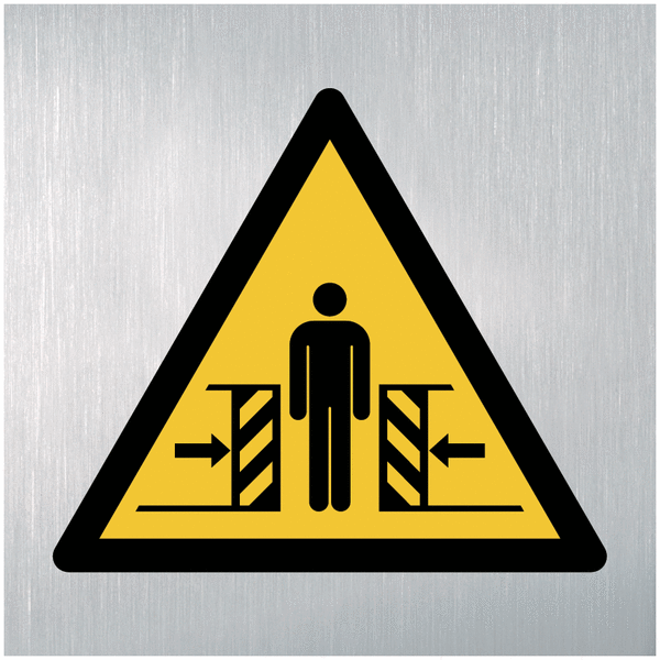 Warnung vor Quetschgefahr - Maschinenkennzeichnung, EN ISO 7010