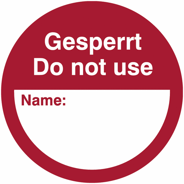 Gesperrt Do not use – Qualitätskennzeichen
