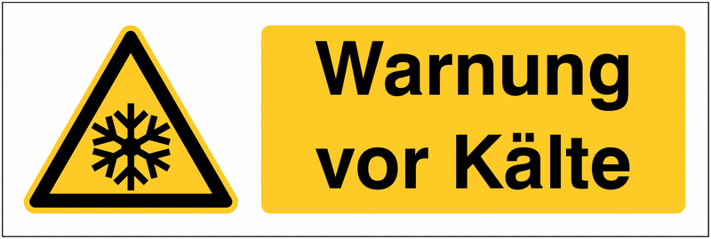 Warnung vor niedriger Temperatur / Frost - ToughWash Sicherheits-Kombischilder, EN ISO 7010