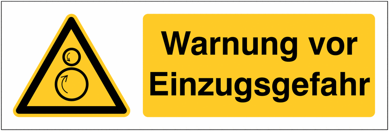 Kombi-Warnzeichen-Schilder "Warnung vor gegenläufigen Rollen", EN ISO 7010