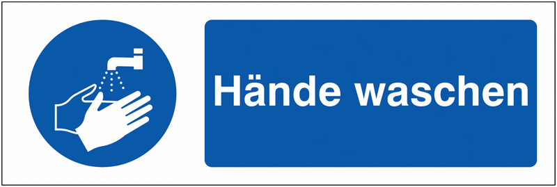 Hände waschen - ToughWash Sicherheits-Kombischilder, EN ISO 7010
