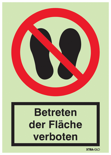 Hinweisschilder mit Verbotszeichen "Betreten der Fläche verboten" nach EN ISO 7010