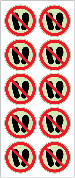 Verbotszeichen "Betreten der Fläche verboten" nach EN ISO 7010