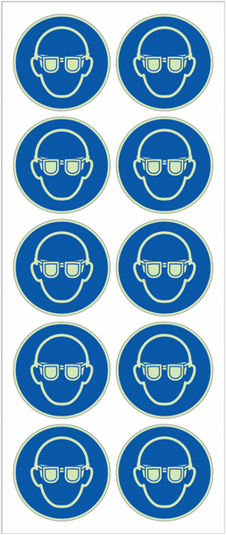 Gebotszeichen "Augenschutz benutzen" nach EN ISO 7010