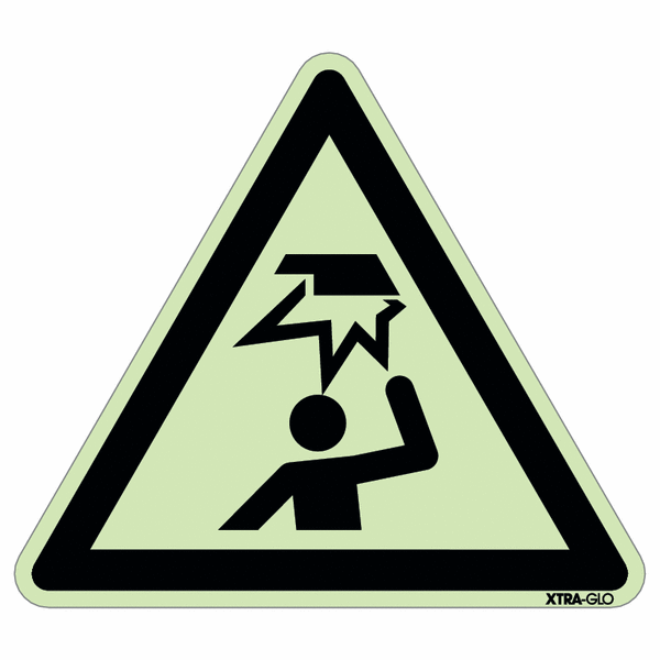 Warnzeichen "Warnung vor Hindernissen im Kopfbereich", EN ISO 7010